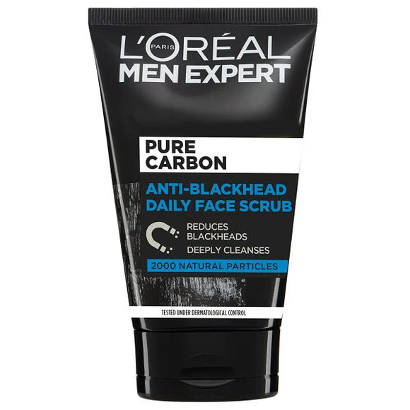 L'Oreal Men Expert Pure Carbon Anti-Blackhead Daily Face Scrub 100ml