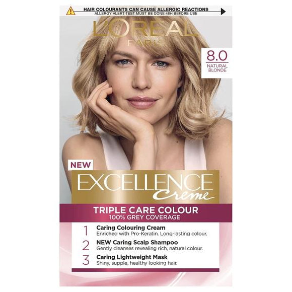 L'Oreal Excellence Creme Triple Care Colour 8 Natural Blonde