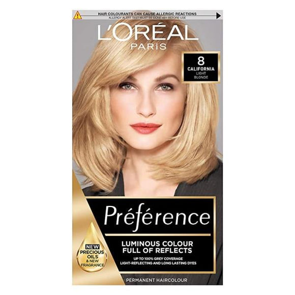 L'Oreal Preference Permanent Colour 8 California Light Blonde
