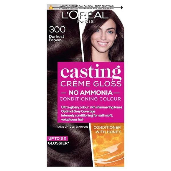 L'Oreal Casting Creme Gloss Semi-Permanent Hair Colour 300 Darkest Brown