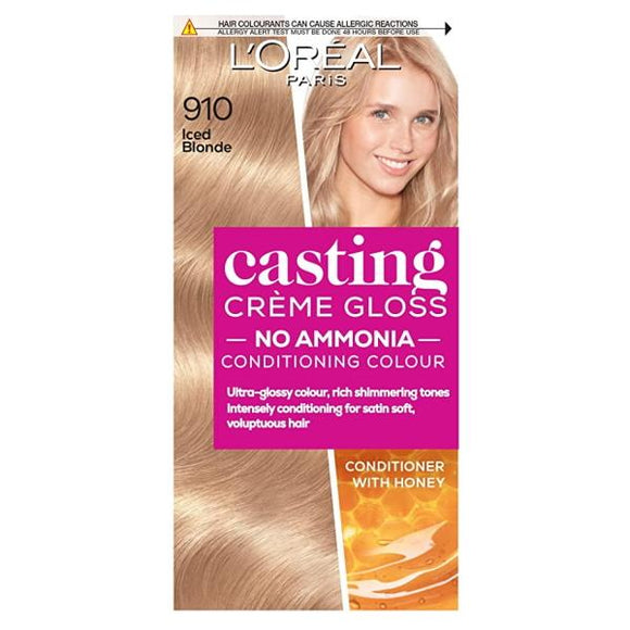 L'Oreal Casting Creme Gloss Semi-Permanent Hair Colour 910 Iced Blonde