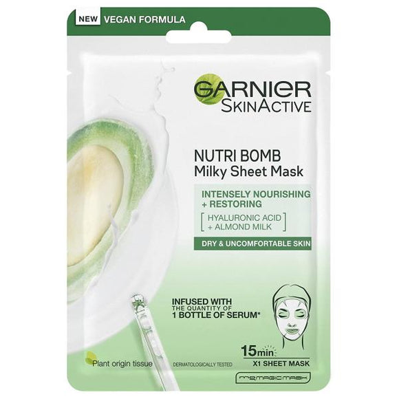 Garnier Skin Active Nutri Bomb Milky Tissue Mask Hyaluronic Acid + Almond Milk