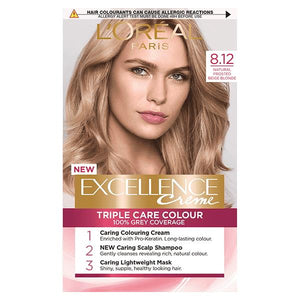 L'Oreal Excellence Creme Triple Care Colour 8.12 Natural Frosted Beige Blonde