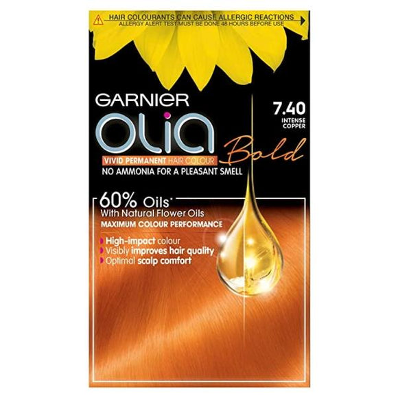 Garnier Olia Bold Permanent Hair Colour 7.40 Intense Copper