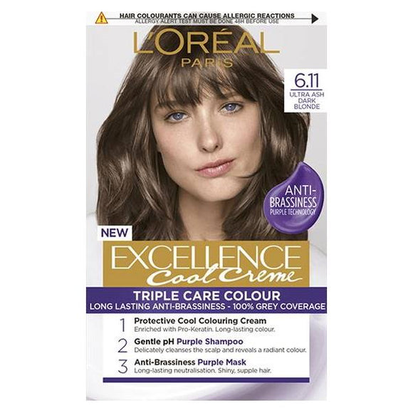 L'Oreal Excellence Cool Creme Triple Care Colour 6.11 Ultra Ash Dark Blonde