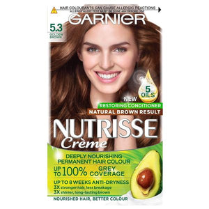 Garnier Nutrisse Creme Permanent Colour 5.3 Golden Brown