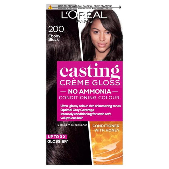 L'Oreal Casting Creme Gloss Semi-Permanent Hair Colour 200 Ebony Black