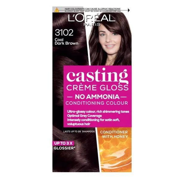 L'Oreal Casting Creme Gloss Semi-Permanent Hair Colour 3102 Cool Dark Brown