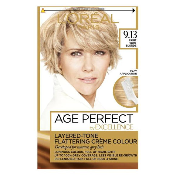 L'Oreal Age Perfect Permanent Creme Colour 9.13 Light Ivory Blonde