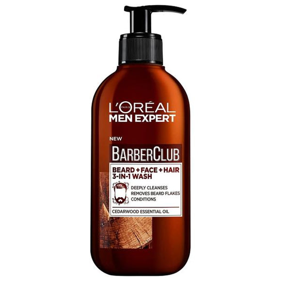 L'Oreal Men Expert Barber Club Beard + Face + Hair 3in1 Wash 200ml